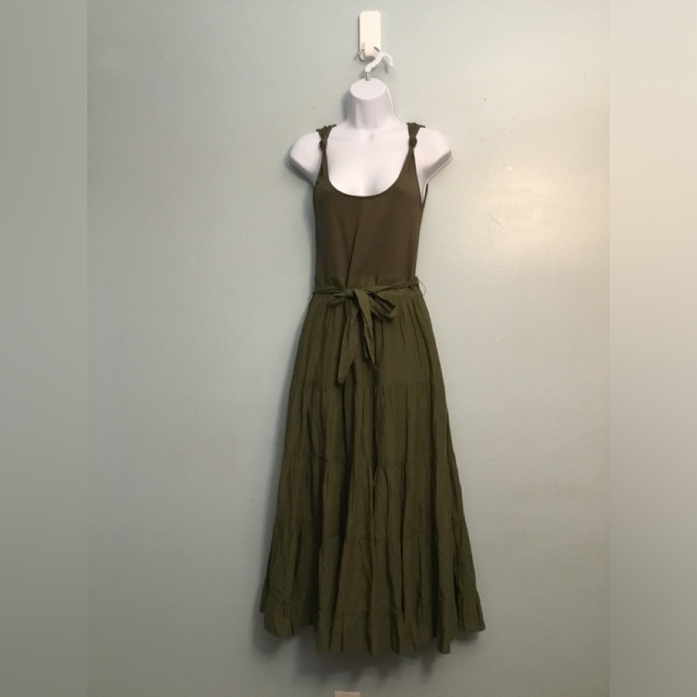 PAIGE Olive Backless Maxi Dress